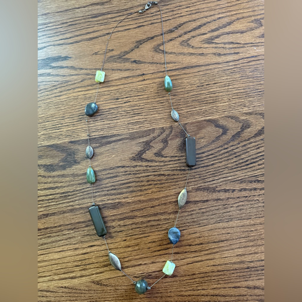 Black Silver Green Necklace!